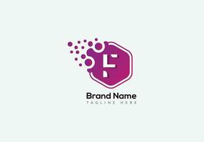 Abstract F letter modern initial lettermarks logo design vector