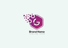 Abstract G letter modern initial lettermarks logo design vector