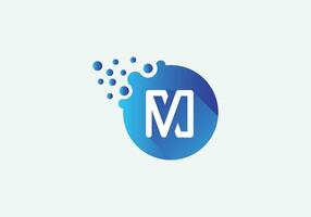Abstract M letter modern initial lettermarks logo design vector