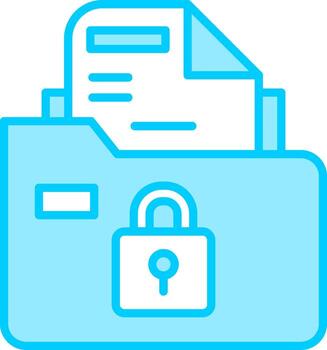 icono de vector de carpeta segura