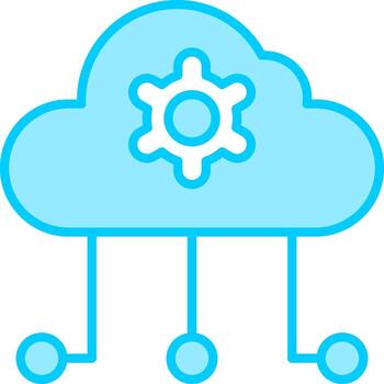 icono de vector de computación en la nube