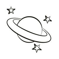 Vector sign of saturn planet icon illustration