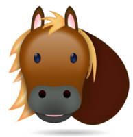 Pferd Emoticon isoliert png