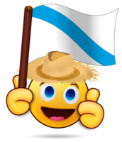 Emoji. Illustration von ein süß Karikatur Spanien, Galicien png