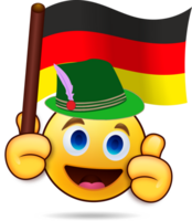 émoji. illustration de une mignonne dessin animé Allemagne png