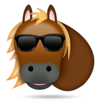 Pferd Emoticon isoliert png