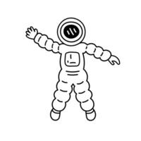 astronauta garabatear ilustración vector