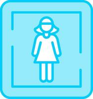Female Toilet Sign Vector Icon