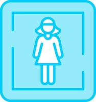 Female Toilet Sign Vector Icon