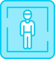 Male Toilet Sign Vector Icon