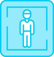 Male Toilet Sign Vector Icon