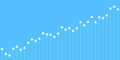 Abstract growing financial graph chart background vector