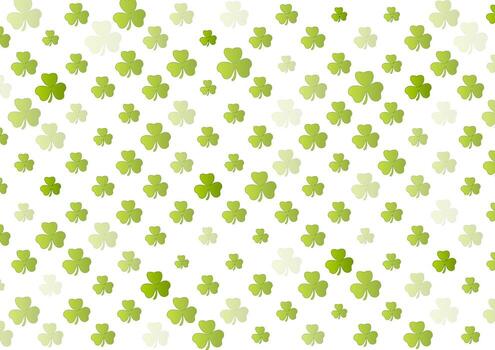 St Patrick Day bright abstract background with shamrock leaves vector