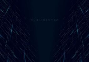 Blue minimal glowing lines abstract futuristic tech background vector