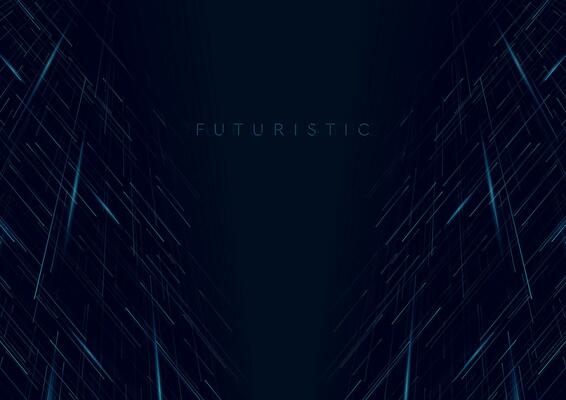 Blue minimal glowing lines abstract futuristic tech background