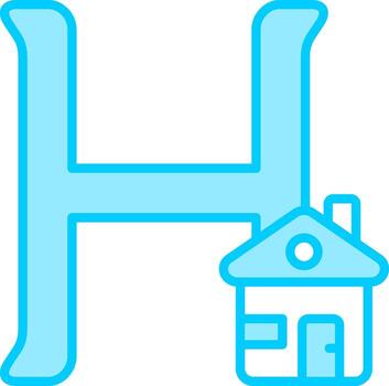 Capital H Vector Icon