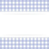 Vector blank template layout white lace stripe on blue checkered background
