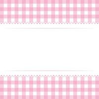 Vector blank template layout white lace stripe on pink checkered background illustration