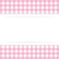 Vector blank template layout white lace stripe on pink checkered background illustration