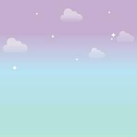 Vector gradient pastel sky background design