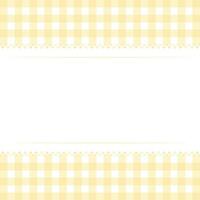 Vector blank template layout white lace stripe on yellow checkered background vector flat illustration