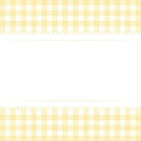 Vector blank template layout white lace stripe on yellow checkered background vector flat illustration