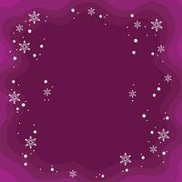 Vector hand drawn snowflake border design background