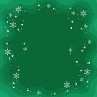 Vector hand drawn snowflake border design background