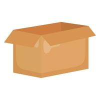 Vector empty paper box cartoon vector illustration isolated object