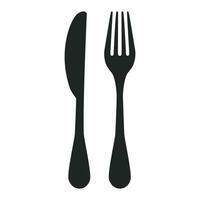 Vector black cutlery flat simple design icon set isolated on white background