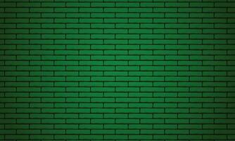 Vector drak green brick wall texture illustration using as background and wallpaper with copy space