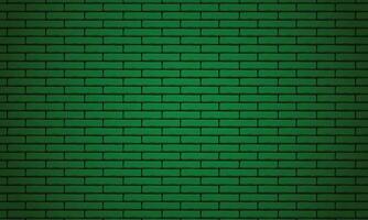 Vector drak green brick wall texture illustration using as background and wallpaper with copy space