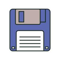 Vector retro diskette floppydisk icon nostalgia for 90s 2000s vintage technology with data information