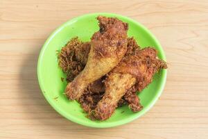 Ayam goreng Kalasan, Indonesia traditional cuisine made from fried chicken photo