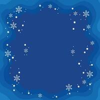 Vector hand drawn snowflake border design background