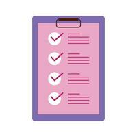 Vector illustration of a checklist clipboard