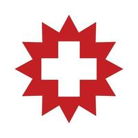 Vector cross icon on white background