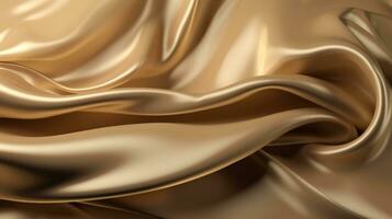 Smooth and Soft gold Satin Silk Background. Generative AI photo