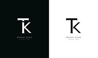 TK KT T K Initial Letter Luxury-Premium Logo. vector