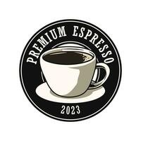 premium espresso coffee logo template vector