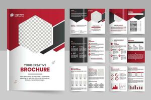 Brochure template layout design and corporate minimal multipage brochure template design vector