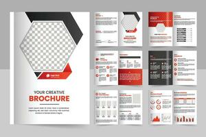 Brochure template layout design and corporate minimal multipage brochure template design vector