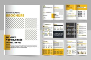 Brochure template layout design and corporate minimal multipage brochure template design vector