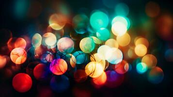 Luxurious Colorful Bokeh Background - Abstract Lights Blur Bokeh. created with Generative AI photo