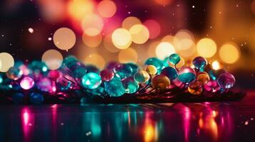 Luxurious Colorful Bokeh Background - Abstract Lights Blur Bokeh. created with Generative AI photo