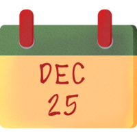 A Christmas calendar png