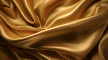 Smooth and Soft gold Satin Silk Background. Generative AI photo