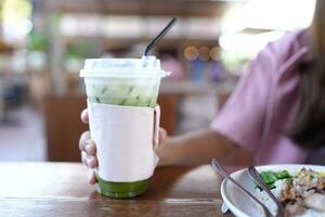 Green tea, drink to refresh your body. photo