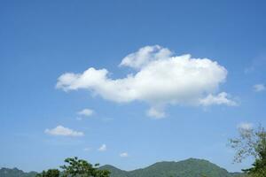 Natural background, blue sky with clouds photo