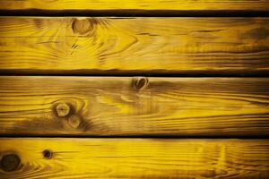 Yellow Wooden Planks Background for Bright and Cheerful Designs. created with Generative AI photo